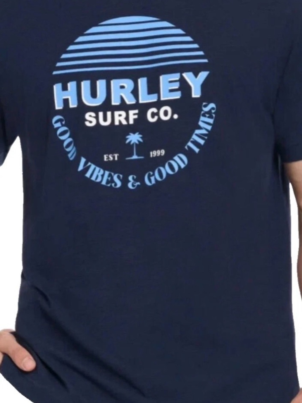 Hurley Men's Navy Graphic Logo T-Shirt L